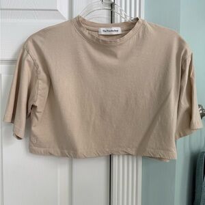 The Frankie Shop Beige Cropped Tee